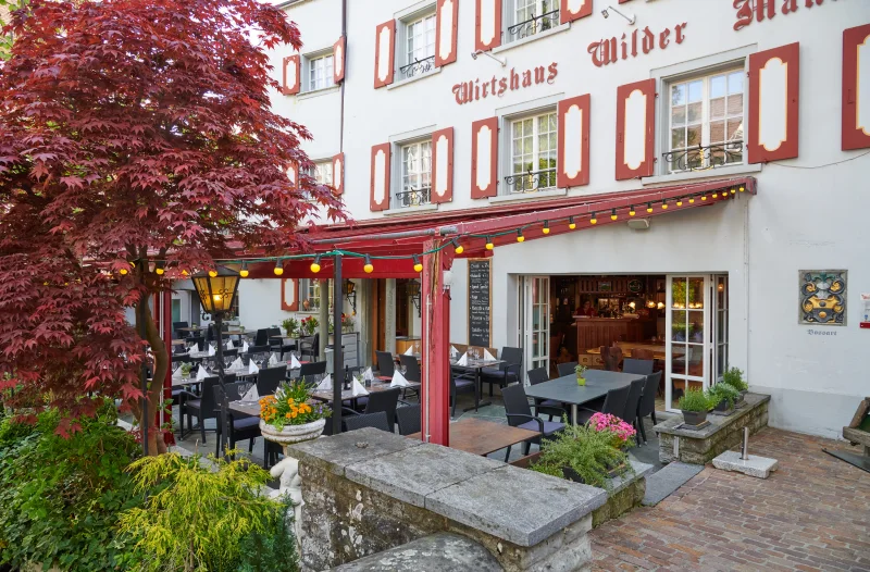 Garten Blick in Altstadtbeiz